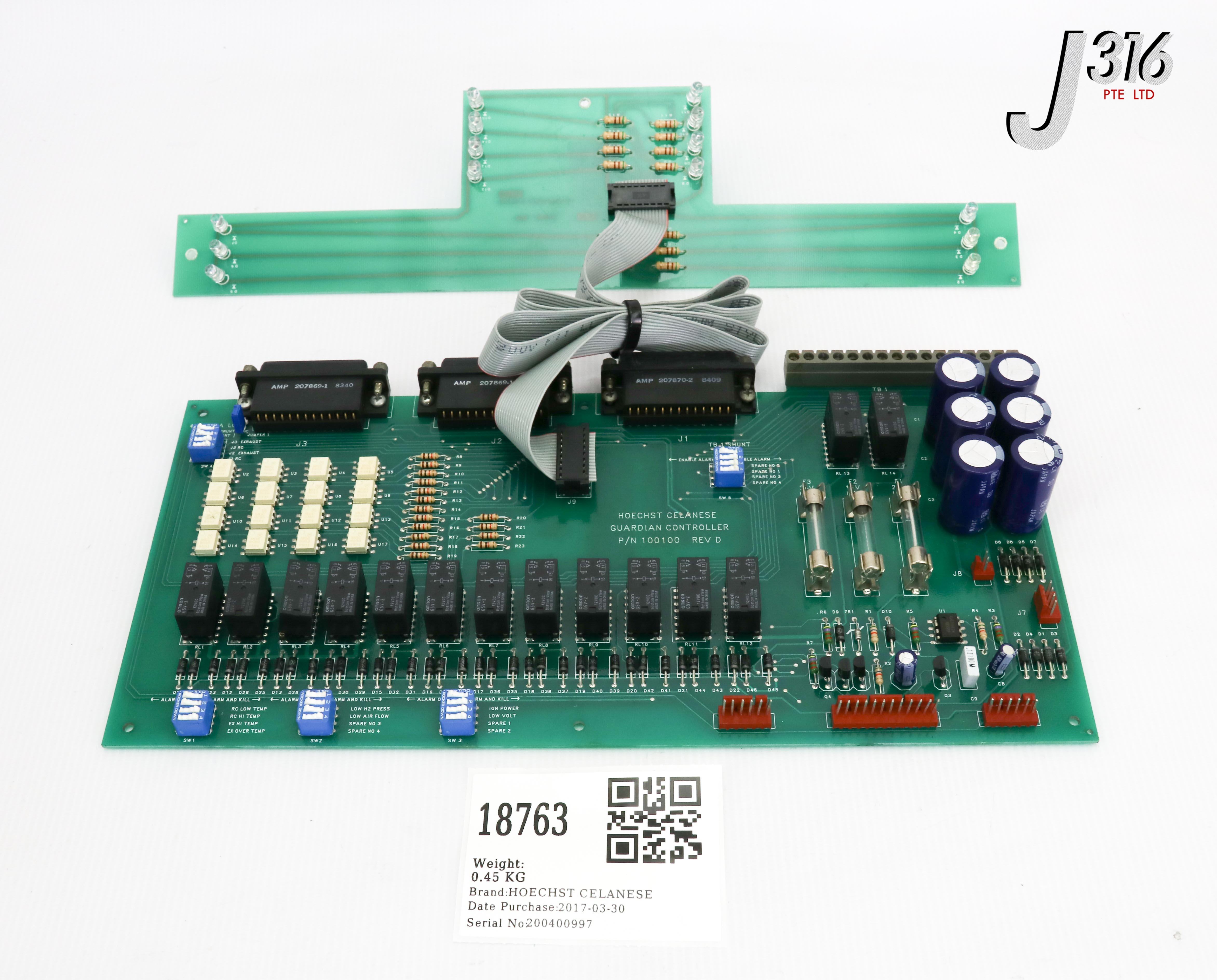 qw様オーダー 18763 HOECHST CELANESE PCB, GUARDIAN CONTROLLER W/ DAYTEST 1987